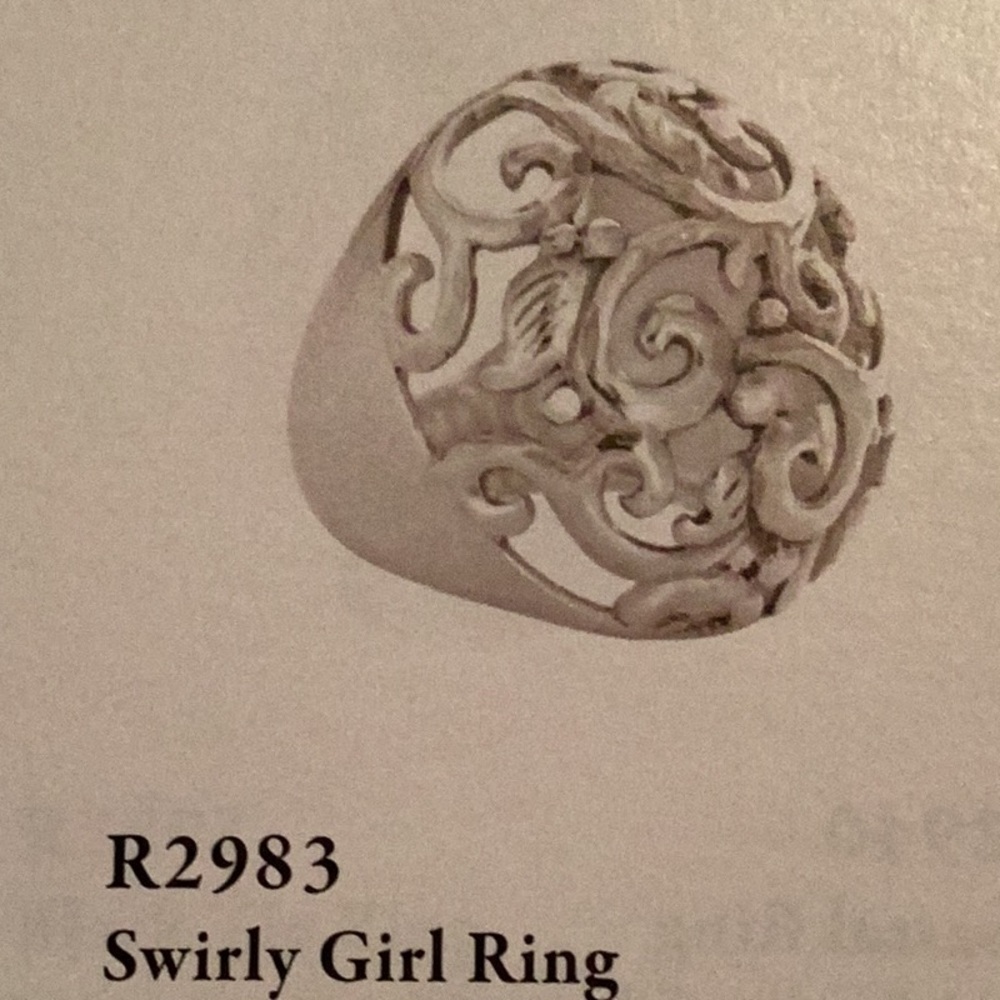 Swirly Girl Silver Ring